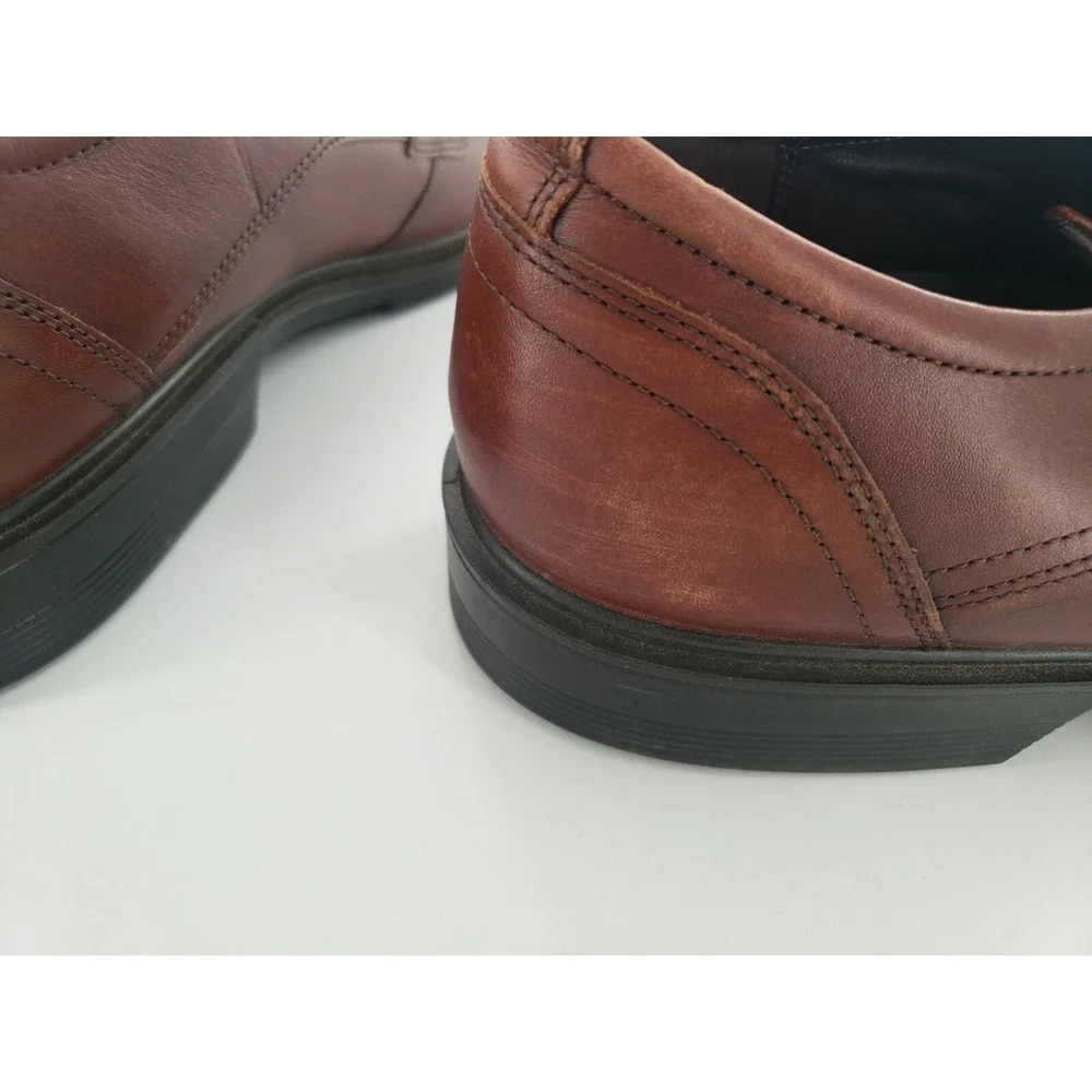 Ecco Men's Brown Leather Lace Up Oxfords Shoes Size EUR 47/ US 13